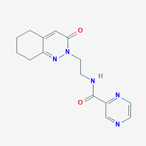 molecular formula C15H17N5O2 B2587076 N-(2-(3-氧代-5,6,7,8-四氢噌啉-2(3H)-基)乙基)吡嗪-2-甲酰胺 CAS No. 2034429-86-0