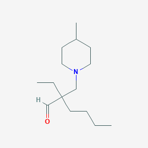molecular formula C15H29NO B2587077 2-Ethyl-2-(4-methyl-piperidin-1-ylmethyl)-hexanal CAS No. 865074-67-5