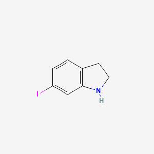 molecular formula C8H8IN B2587078 6-Iodoindoline CAS No. 114144-16-0; 115666-46-1