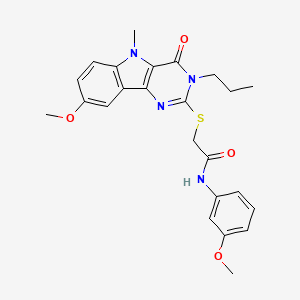 molecular formula C24H26N4O4S B2587084 N-(3,4-difluorophenyl)-2-(4-fluorophenyl)-3-oxo-3,5-dihydro-2H-pyrazolo[4,3-c]quinoline-8-carboxamide CAS No. 1112399-80-0