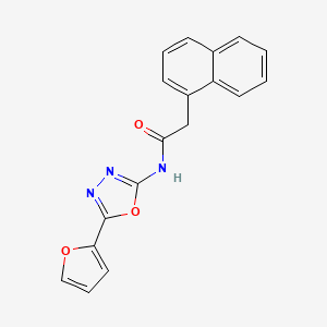 N-(5-(furan-2-yl)-1,3,4-oxadiazol-2-yl)-2-(naphthalen-1-yl)acetamide