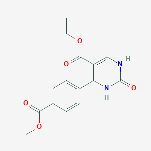 molecular formula C16H18N2O5 B2587092 Ethyl 4-[4-(methoxycarbonyl)phenyl]-6-methyl-2-oxo-1,2,3,4-tetrahydropyrimidine-5-carboxylate CAS No. 301320-10-5