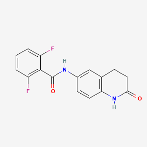 molecular formula C16H12F2N2O2 B2587100 2,6-二氟-N-(2-氧代-1,2,3,4-四氢喹啉-6-基)苯甲酰胺 CAS No. 922054-52-2