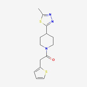 1-(4-(5-Methyl-1,3,4-thiadiazol-2-yl)piperidin-1-yl)-2-(thiophen-2-yl)ethanone