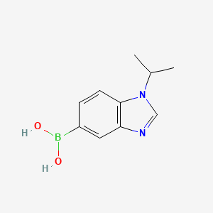 molecular formula C10H13BN2O2 B2587107 (1-Isopropyl-1,3-benzodiazol-5-yl)boronic acid CAS No. 2377605-85-9