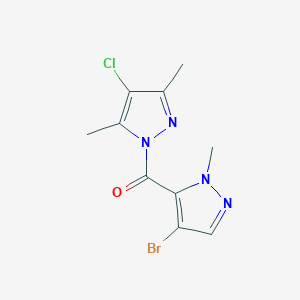 molecular formula C10H10BrClN4O B258712 1-[(4-bromo-1-methyl-1H-pyrazol-5-yl)carbonyl]-4-chloro-3,5-dimethyl-1H-pyrazole 