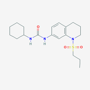 1-Cyclohexyl-3-(1-(propylsulfonyl)-1,2,3,4-tetrahydroquinolin-7-yl)urea