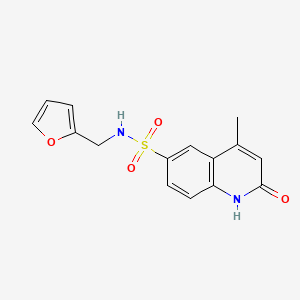 N-(furan-2-ylmethyl)-4-methyl-2-oxo-1,2-dihydroquinoline-6-sulfonamide
