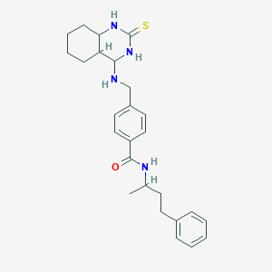 molecular formula C26H26N4OS B2587134 N-(4-苯基丁-2-基)-4-{[(2-硫代亚甲基-1,2-二氢喹唑啉-4-基)氨基]甲基}苯甲酰胺 CAS No. 440334-32-7