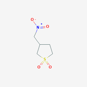 molecular formula C5H9NO4S B2587136 3-(Nitromethyl)thiolane 1,1-dioxide CAS No. 17133-79-8