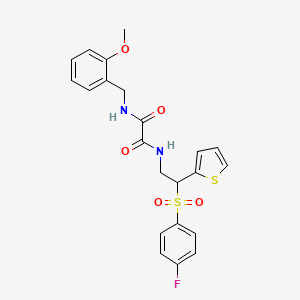 N-[2-(4-fluorobenzenesulfonyl)-2-(thiophen-2-yl)ethyl]-N'-[(2-methoxyphenyl)methyl]ethanediamide