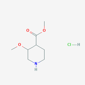 molecular formula C8H16ClNO3 B2587148 3-甲氧基哌啶-4-甲酸甲酯盐酸盐 CAS No. 2193067-16-0