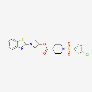 1-(Benzo[d]thiazol-2-yl)azetidin-3-yl 1-((5-chlorothiophen-2-yl)sulfonyl)piperidine-4-carboxylate