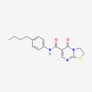 molecular formula C17H19N3O2S B2587154 N-(4-butylphenyl)-5-oxo-3,5-dihydro-2H-thiazolo[3,2-a]pyrimidine-6-carboxamide CAS No. 497072-43-2