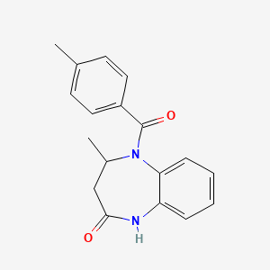 4-methyl-5-(4-methylbenzoyl)-4,5-dihydro-1H-benzo[b][1,4]diazepin-2(3H)-one