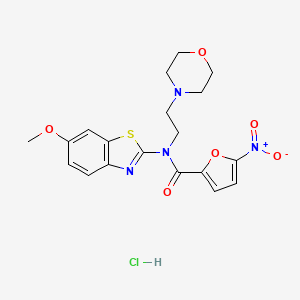 N-(6-methoxybenzo[d]thiazol-2-yl)-N-(2-morpholinoethyl)-5-nitrofuran-2-carboxamide hydrochloride