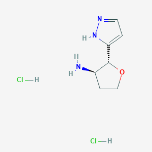 (2R,3R)-2-(1H-pyrazol-3-yl)oxolan-3-amine dihydrochloride