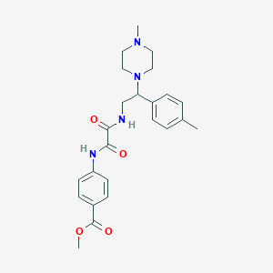 molecular formula C24H30N4O4 B2587169 4-(2-((2-(4-甲基哌嗪-1-基)-2-(对甲苯基)乙基)氨基)-2-氧代乙酰氨基)苯甲酸甲酯 CAS No. 898452-23-8