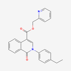 molecular formula C24H20N2O3 B2587177 吡啶-2-基甲基2-(4-乙基苯基)-1-氧代-1,2-二氢异喹啉-4-羧酸酯 CAS No. 1226434-93-0