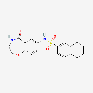 N-(5-oxo-2,3,4,5-tetrahydrobenzo[f][1,4]oxazepin-7-yl)-5,6,7,8-tetrahydronaphthalene-2-sulfonamide