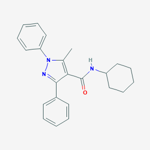 molecular formula C23H25N3O B258719 N-cyclohexyl-5-methyl-1,3-diphenyl-1H-pyrazole-4-carboxamide 