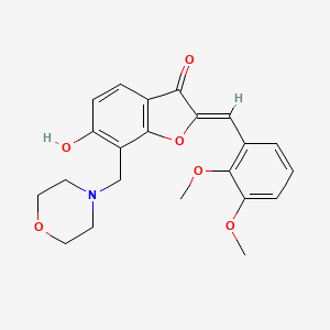 (Z)-2-(2,3-dimethoxybenzylidene)-6-hydroxy-7-(morpholinomethyl)benzofuran-3(2H)-one