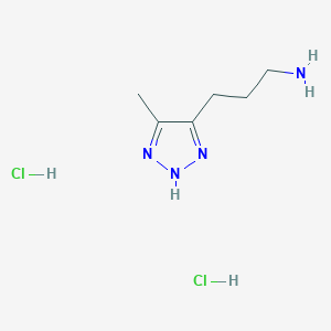 B2587218 3-(5-Methyl-2H-triazol-4-yl)propan-1-amine;dihydrochloride CAS No. 1971124-39-6