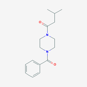 molecular formula C16H22N2O2 B258722 1-Benzoyl-4-(3-methylbutanoyl)piperazine 