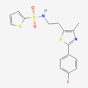 N-{2-[2-(4-fluorophenyl)-4-methyl-1,3-thiazol-5-yl]ethyl}thiophene-2-sulfonamide