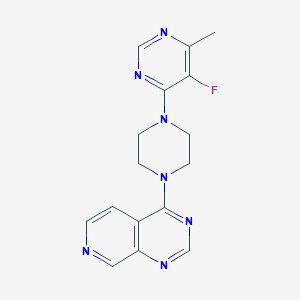 molecular formula C16H16FN7 B2587222 5-Fluoro-4-methyl-6-(4-{pyrido[3,4-d]pyrimidin-4-yl}piperazin-1-yl)pyrimidine CAS No. 2380173-22-6