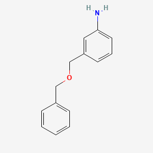 molecular formula C14H15NO B2587223 3-[(苄氧基)甲基]苯胺 CAS No. 117401-77-1