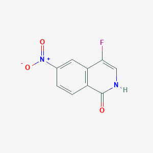 molecular formula C9H5FN2O3 B2587224 4-氟-6-硝基异喹啉-1-醇 CAS No. 1508295-22-4