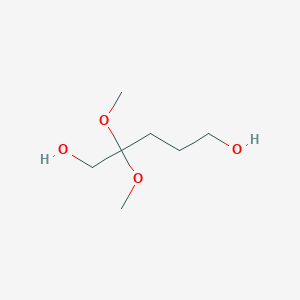 molecular formula C7H16O4 B2587225 2,2-Dimethoxypentane-1,5-diol CAS No. 1403495-63-5