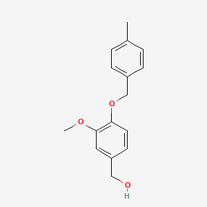 molecular formula C16H18O3 B2587230 {3-Methoxy-4-[(4-methylbenzyl)oxy]phenyl}methanol CAS No. 690967-21-6