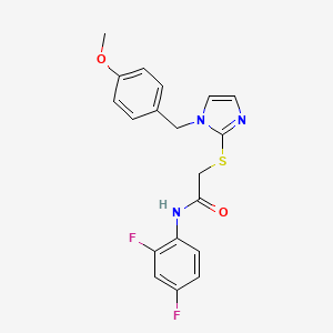 N-(2,4-difluorophenyl)-2-[1-[(4-methoxyphenyl)methyl]imidazol-2-yl]sulfanylacetamide