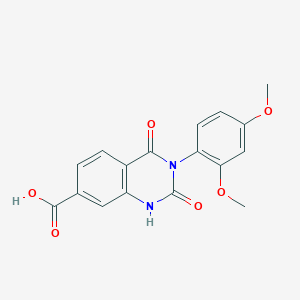 3-(2,4-Dimethoxyphenyl)-2,4-dioxo-1,2,3,4-tetrahydroquinazoline-7-carboxylic acid