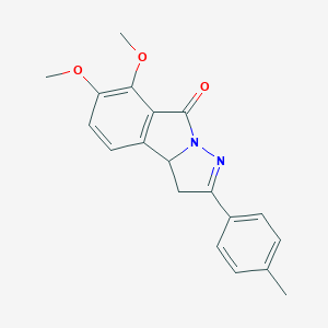 molecular formula C19H18N2O3 B258726 6,7-dimethoxy-2-(4-methylphenyl)-3,3a-dihydro-8H-pyrazolo[5,1-a]isoindol-8-one 