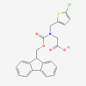 molecular formula C22H18ClNO4S B2587265 2-{[(5-chlorothiophen-2-yl)methyl]({[(9H-fluoren-9-yl)methoxy]carbonyl})amino}acetic acid CAS No. 2138218-85-4