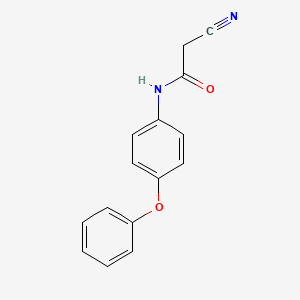 molecular formula C15H12N2O2 B2587267 2-cyano-N-(4-phenoxyphenyl)acetamide CAS No. 80419-13-2