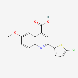 molecular formula C15H10ClNO3S B2587276 2-(5-氯噻吩-2-基)-6-甲氧基喹啉-4-羧酸 CAS No. 897565-19-4