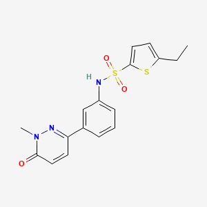 molecular formula C17H17N3O3S2 B2587278 5-乙基-N-(3-(1-甲基-6-氧代-1,6-二氢吡哒嗪-3-基)苯基)噻吩-2-磺酰胺 CAS No. 941979-45-9