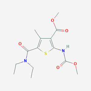 molecular formula C14H20N2O5S B258728 Methyl 5-(diethylcarbamoyl)-2-[(methoxycarbonyl)amino]-4-methylthiophene-3-carboxylate 