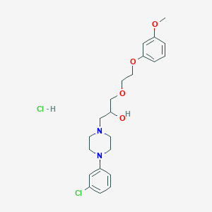 1-(4-(3-Chlorophenyl)piperazin-1-yl)-3-(2-(3-methoxyphenoxy)ethoxy)propan-2-ol hydrochloride