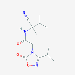 N-(2-Cyano-3-methylbutan-2-yl)-2-(5-oxo-3-propan-2-yl-1,2,4-oxadiazol-4-yl)acetamide