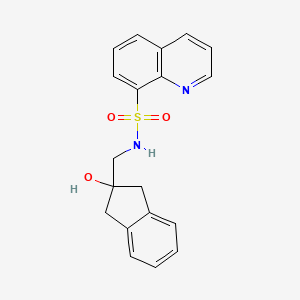 N-((2-hydroxy-2,3-dihydro-1H-inden-2-yl)methyl)quinoline-8-sulfonamide