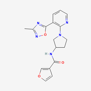 N-{1-[3-(3-methyl-1,2,4-oxadiazol-5-yl)pyridin-2-yl]pyrrolidin-3-yl}-3-furamide