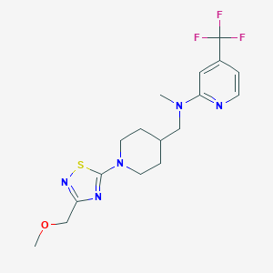 N-[[1-[3-(Methoxymethyl)-1,2,4-thiadiazol-5-yl]piperidin-4-yl]methyl]-N-methyl-4-(trifluoromethyl)pyridin-2-amine