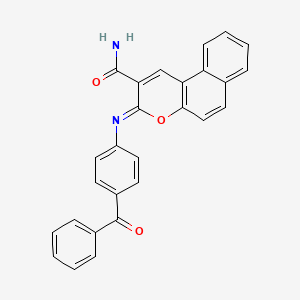 (Z)-3-((4-benzoylphenyl)imino)-3H-benzo[f]chromene-2-carboxamide