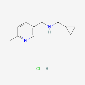 molecular formula C11H17ClN2 B2587307 (Cyclopropylmethyl)[(6-methylpyridin-3-yl)methyl]amine hydrochloride CAS No. 1909311-99-4