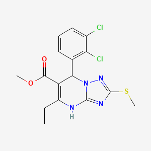 Methyl 7-(2,3-dichlorophenyl)-5-ethyl-2-(methylthio)-4,7-dihydro-[1,2,4]triazolo[1,5-a]pyrimidine-6-carboxylate